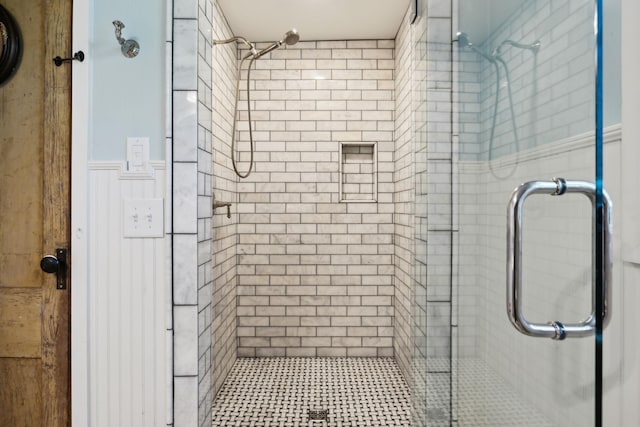 503 Brick Church Pike, Goodlettsville, TN 37072 - full bath with a stall shower and a wainscoted wall