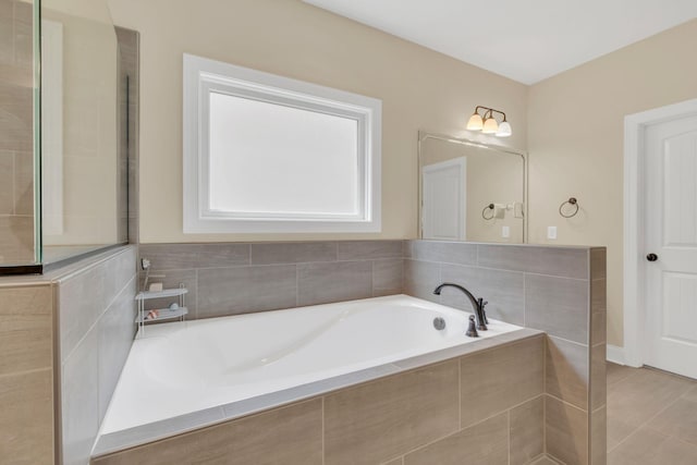 full bath featuring a garden tub