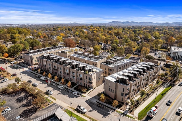 bird's eye view featuring a mountain view
