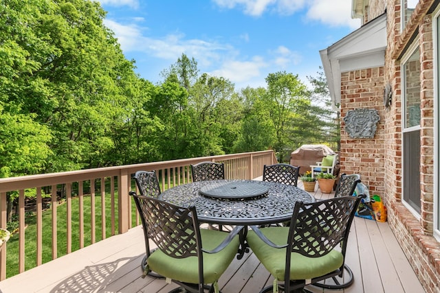 9404 Dove Field Ct, Brentwood, TN 37027 - deck featuring outdoor dining area and grilling area