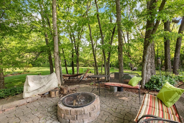 9404 Dove Field Ct, Brentwood, TN 37027 - view of patio with a fire pit