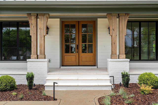 1408 Adams St, Franklin, TN 37064 - doorway to property with a porch and french doors