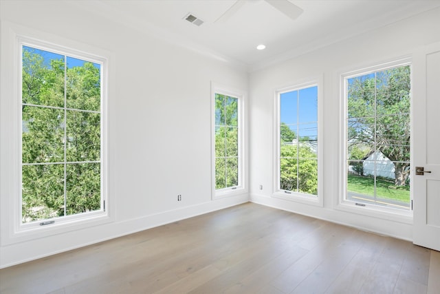 1408 Adams St, Franklin, TN 37064 - spare room featuring healthy amount of natural light, wood finished floors, a ceiling fan, baseboards, and recessed lighting