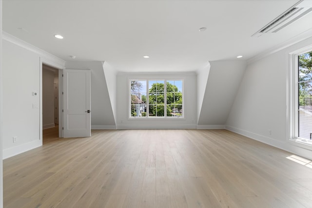 1408 Adams St, Franklin, TN 37064 - unfurnished room featuring baseboards, light wood-type flooring, crown molding, and recessed lighting