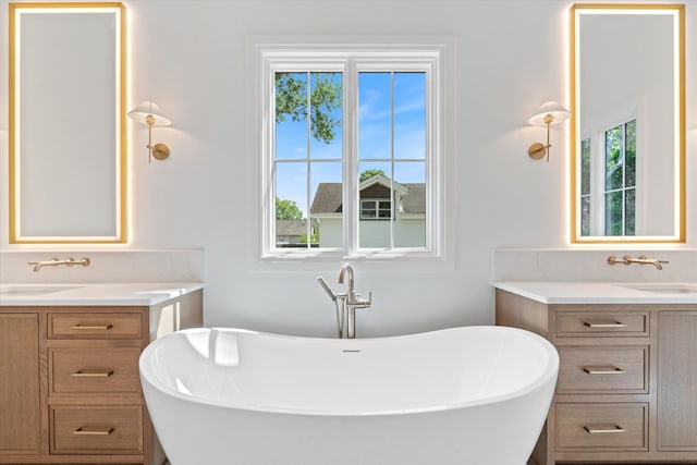 1408 Adams St, Franklin, TN 37064 - full bath with two vanities and a soaking tub