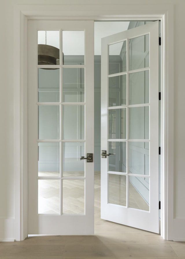 1408 Adams St, Franklin, TN 37064 - entryway with french doors and wood finished floors