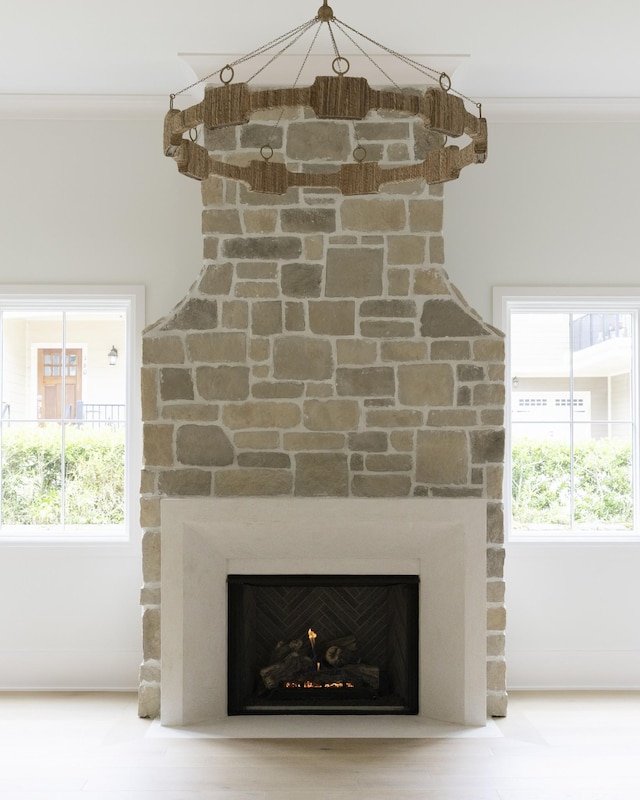 1408 Adams St, Franklin, TN 37064 - detailed view of a stone fireplace and ornamental molding