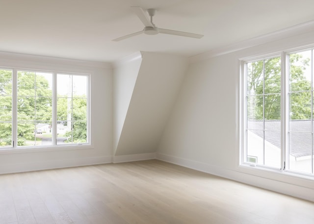 1408 Adams St, Franklin, TN 37064 - unfurnished room with light wood-style flooring, ceiling fan, and crown molding