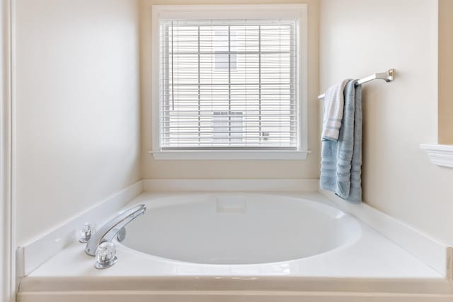 bathroom with a bath
