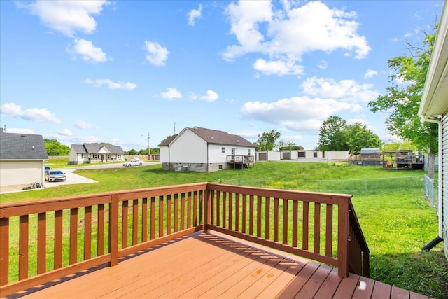 125 Southview Dr, Lewisburg, TN 37091 - wooden deck featuring a yard and a residential view