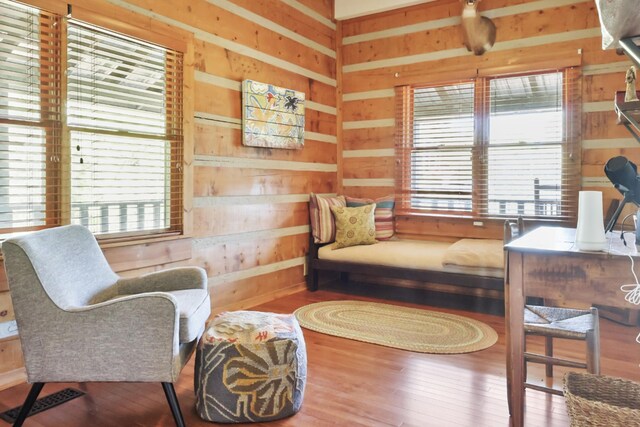 448 Dean Acre Ln, Liberty, TN 37095 - living area with wooden walls and wood finished floors