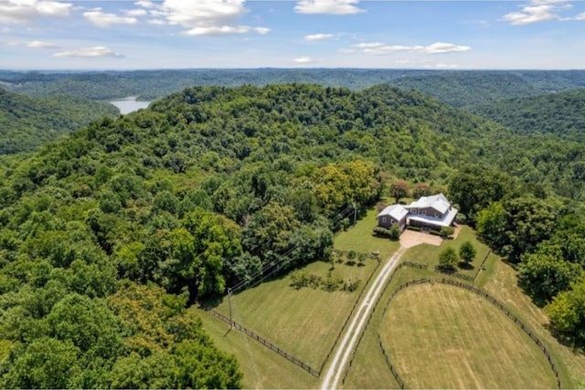 448 Dean Acre Ln, Liberty, TN 37095 - birds eye view of property with a wooded view
