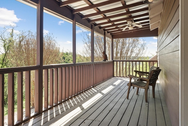 448 Dean Acre Ln, Liberty, TN 37095 - deck featuring a ceiling fan