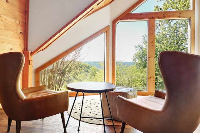 448 Dean Acre Ln, Liberty, TN 37095 - living area featuring vaulted ceiling, a wealth of natural light, and wood finished floors