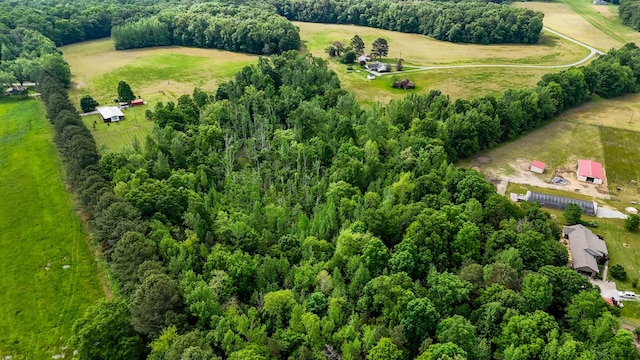 bird's eye view with a rural view