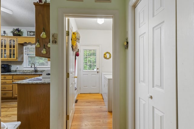 746 Shadow Ln, Belvidere, TN 37306 - corridor featuring light wood finished floors and a textured ceiling