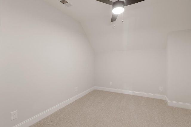 119 Casey St, Brush Creek, TN 38547 - unfurnished room featuring light carpet, lofted ceiling, baseboards, and visible vents