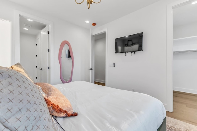 2176 Carson St Unit 5, Nashville, TN 37211 - bedroom with wood finished floors, baseboards, and recessed lighting