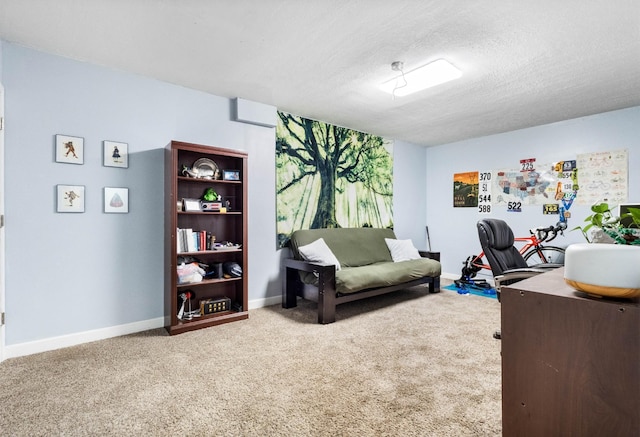 460 Seven Springs Rd, Clarksville, TN 37043 - office area featuring a textured ceiling, carpet, and baseboards