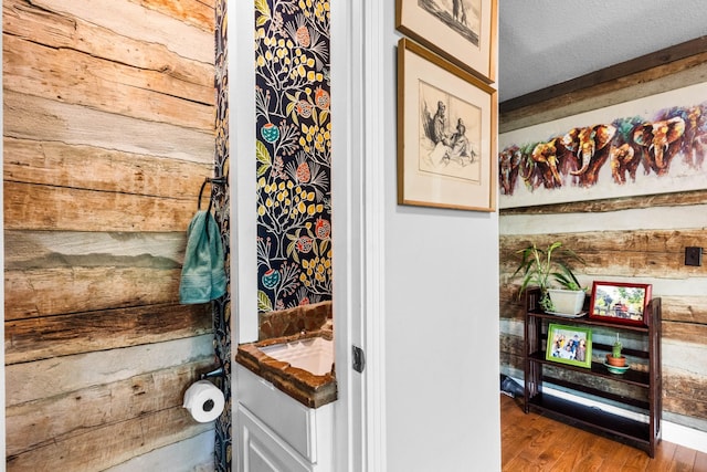 460 Seven Springs Rd, Clarksville, TN 37043 - interior details featuring wood walls and wood finished floors