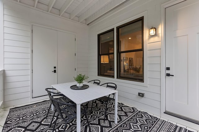 view of patio with outdoor dining space