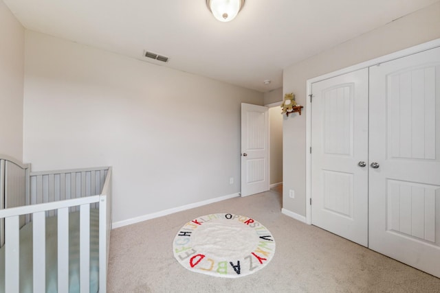 5002 Fox Run S, Spring Hill, TN 37174 - unfurnished bedroom with a closet, visible vents, baseboards, and carpet floors