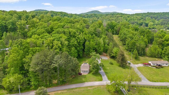 455 No Pone Valley Rd NW, Georgetown, TN 37336 - birds eye view of property with a forest view and a mountain view