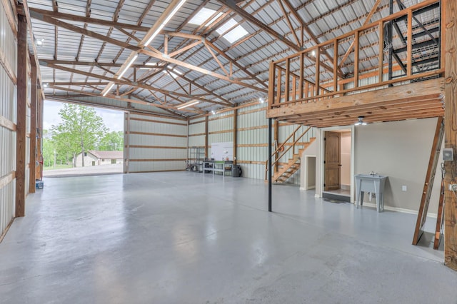 garage featuring a sink