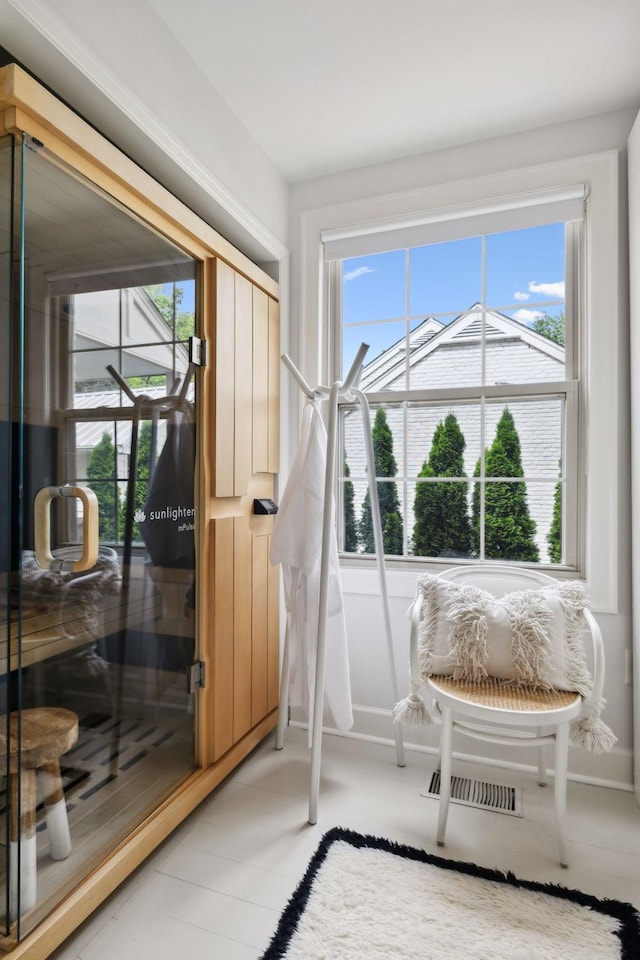 entryway with a healthy amount of sunlight and visible vents