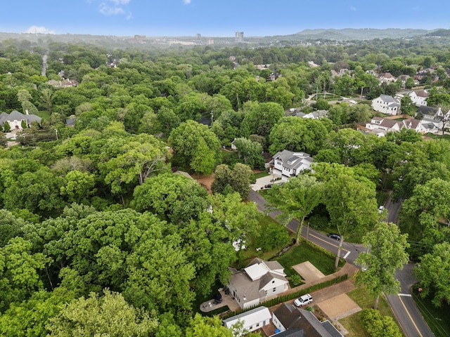 aerial view featuring a view of trees