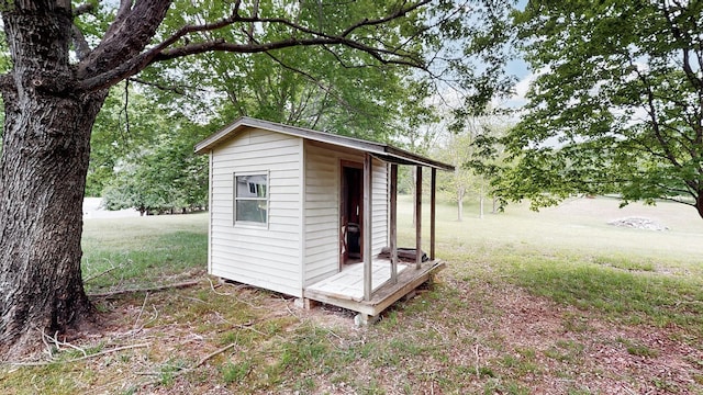 view of shed