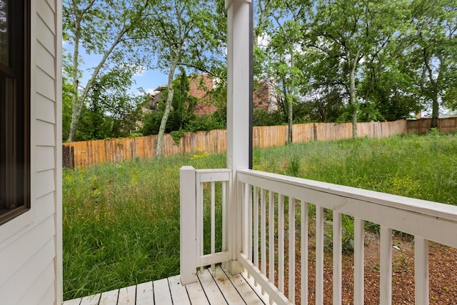 wooden deck with fence
