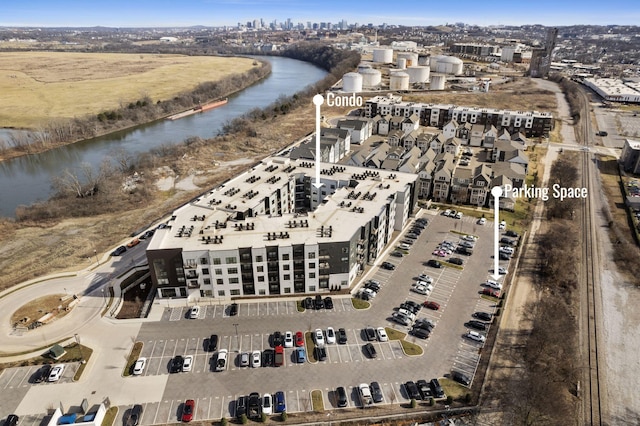 1677 54th Ave N Unit 318, Nashville, TN 37209 - aerial view of property's location featuring a nearby body of water and nearby urban area