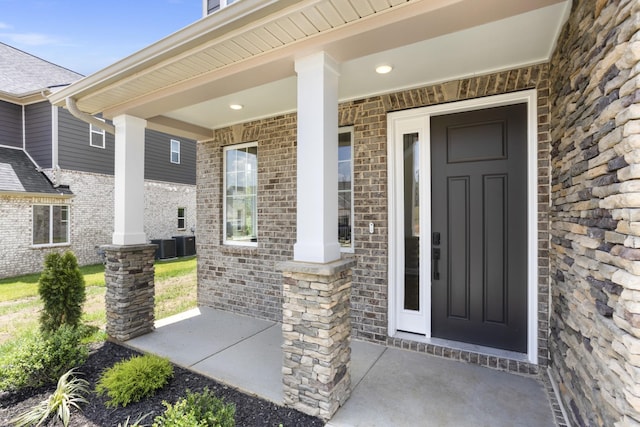 5958 Hunt Valley Dr, Spring Hill, TN 37174 - property entrance with a porch and brick siding