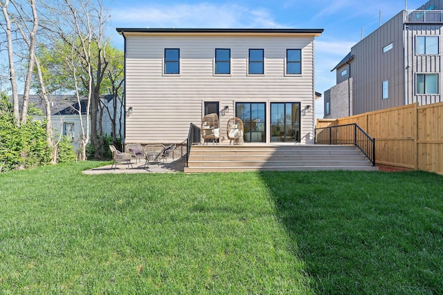 736 Douglas Ave, Nashville, TN 37207 - back of house with a yard, a patio area, and a fenced backyard
