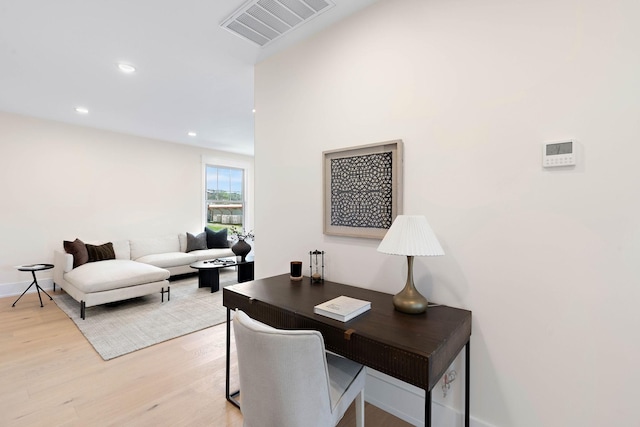 736 Douglas Ave, Nashville, TN 37207 - office with visible vents, light wood-style flooring, baseboards, and recessed lighting