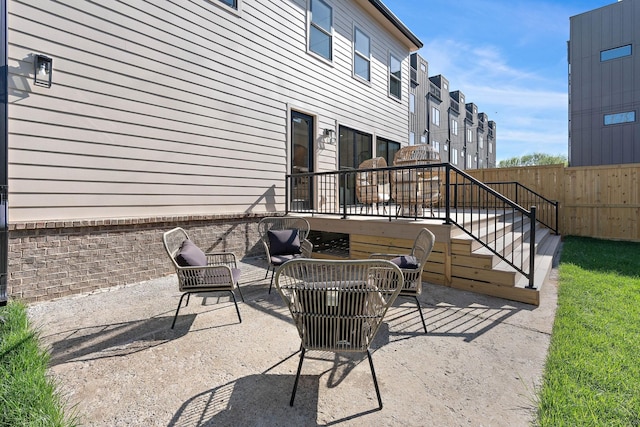 736 Douglas Ave, Nashville, TN 37207 - view of patio with stairway, fence, and a deck