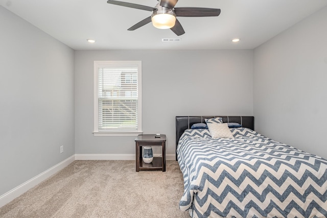 5509 Dana Ln, Franklin, TN 37064 - bedroom featuring carpet floors, recessed lighting, a ceiling fan, and baseboards