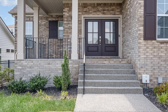 5509 Dana Ln, Franklin, TN 37064 - entrance to property featuring french doors and brick siding