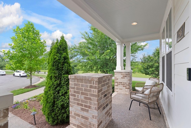 view of patio with covered porch