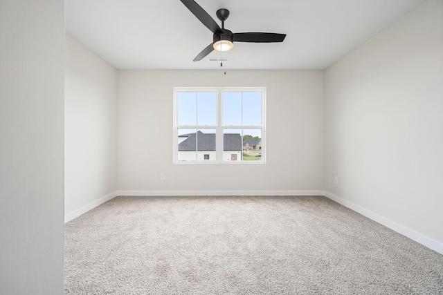 10114 Bighorn Ln, Bell Buckle, TN 37020 - carpeted spare room with a ceiling fan, baseboards, and visible vents