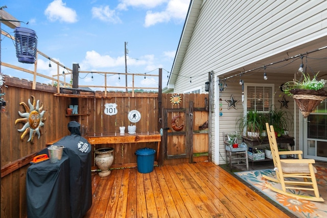view of wooden deck