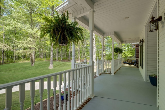 view of patio / terrace featuring covered porch