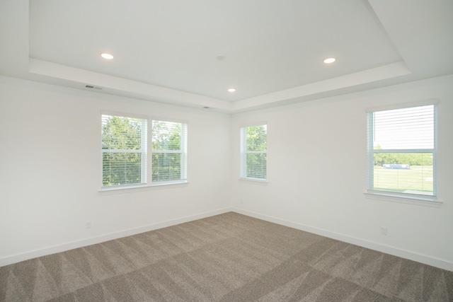 126 W Cassa Way, Mount Juliet, TN 37122 - carpeted empty room featuring baseboards, a tray ceiling, and recessed lighting