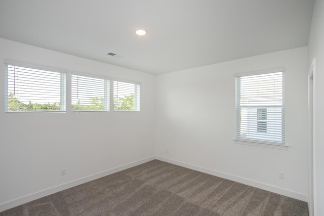 132 W Cassa Way, Mount Juliet, TN 37122 - unfurnished room featuring baseboards, recessed lighting, dark colored carpet, and visible vents