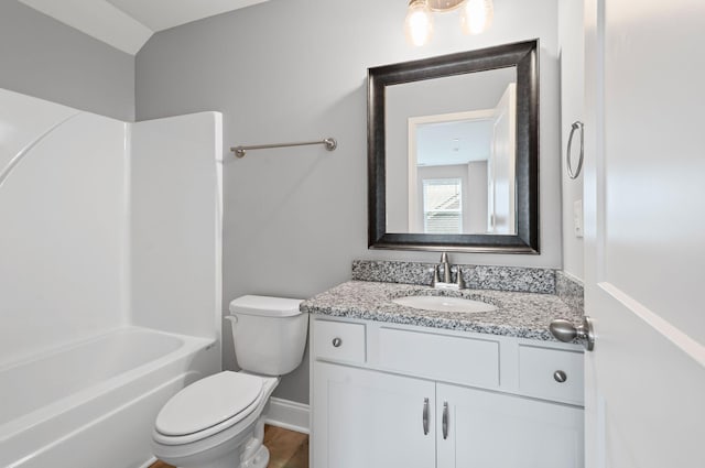 2131 Gunwale Mews, Franklin, TN 37064 - full bathroom with toilet, vanity, baseboards, and shower / tub combination