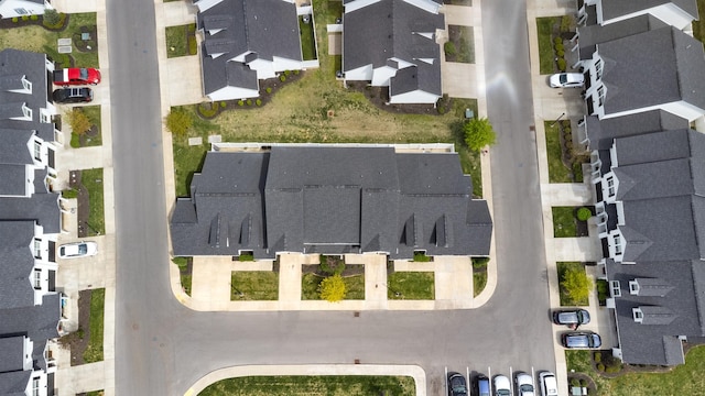 aerial view with a residential view