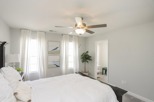 2804 Sonoma Way, Columbia, TN 38401 - carpeted bedroom with baseboards, a ceiling fan, and visible vents