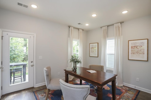 2804 Sonoma Way, Columbia, TN 38401 - office featuring visible vents, wood finished floors, baseboards, and a healthy amount of sunlight