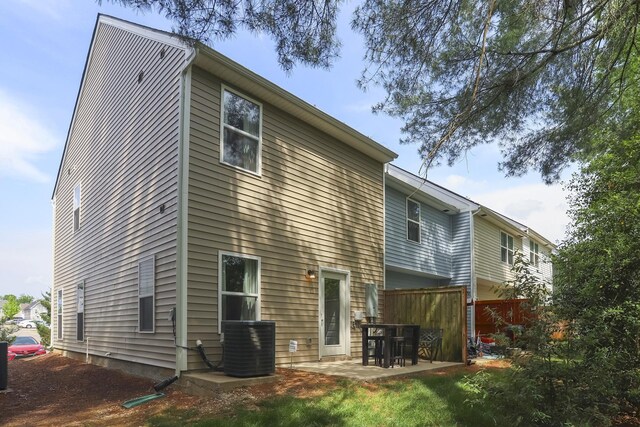2804 Sonoma Way, Columbia, TN 38401 - back of house with central AC unit, fence, and a patio area